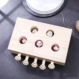 Wooden Cat-Hole Mouse