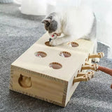 Wooden Cat-Hole Mouse