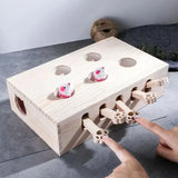 Wooden Cat-Hole Mouse